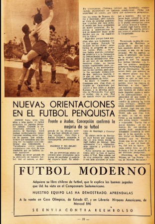 Nuevas Orientaciones en el Fútbol Penquista. Revista Estadio N°100; 13-04-1928; pág. 28